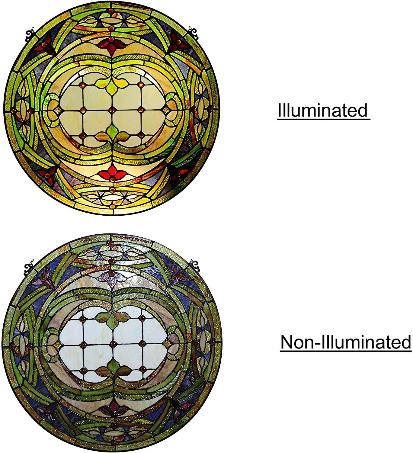 Tiffany-glass Float Design Window Panel 24" - Image 2