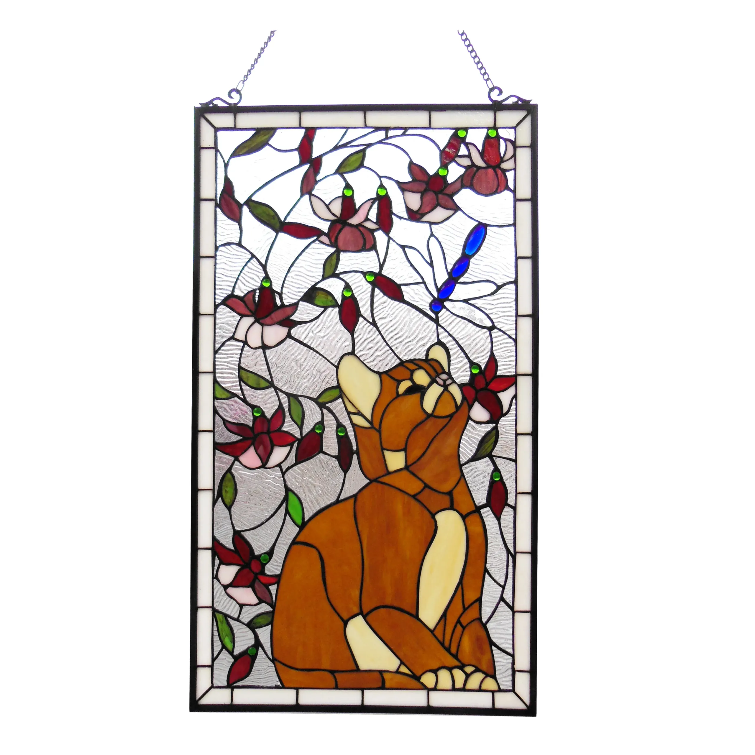 MIAOU Tiffany-glass Window Panel 18x31 - Image 5