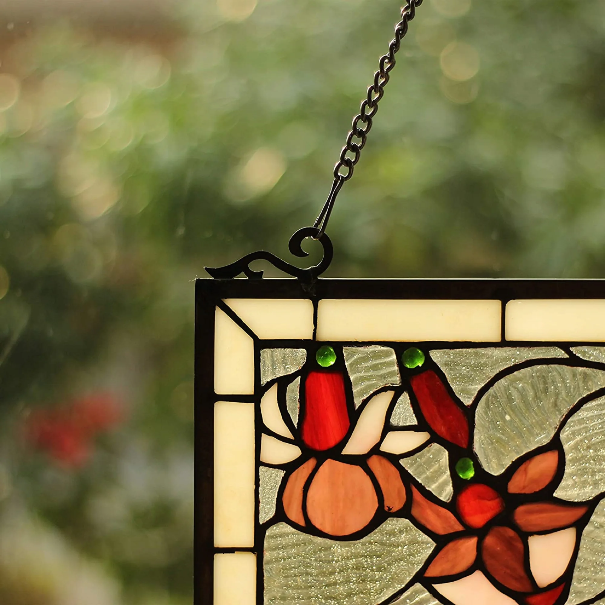 MIAOU Tiffany-glass Window Panel 18x31 - Image 2