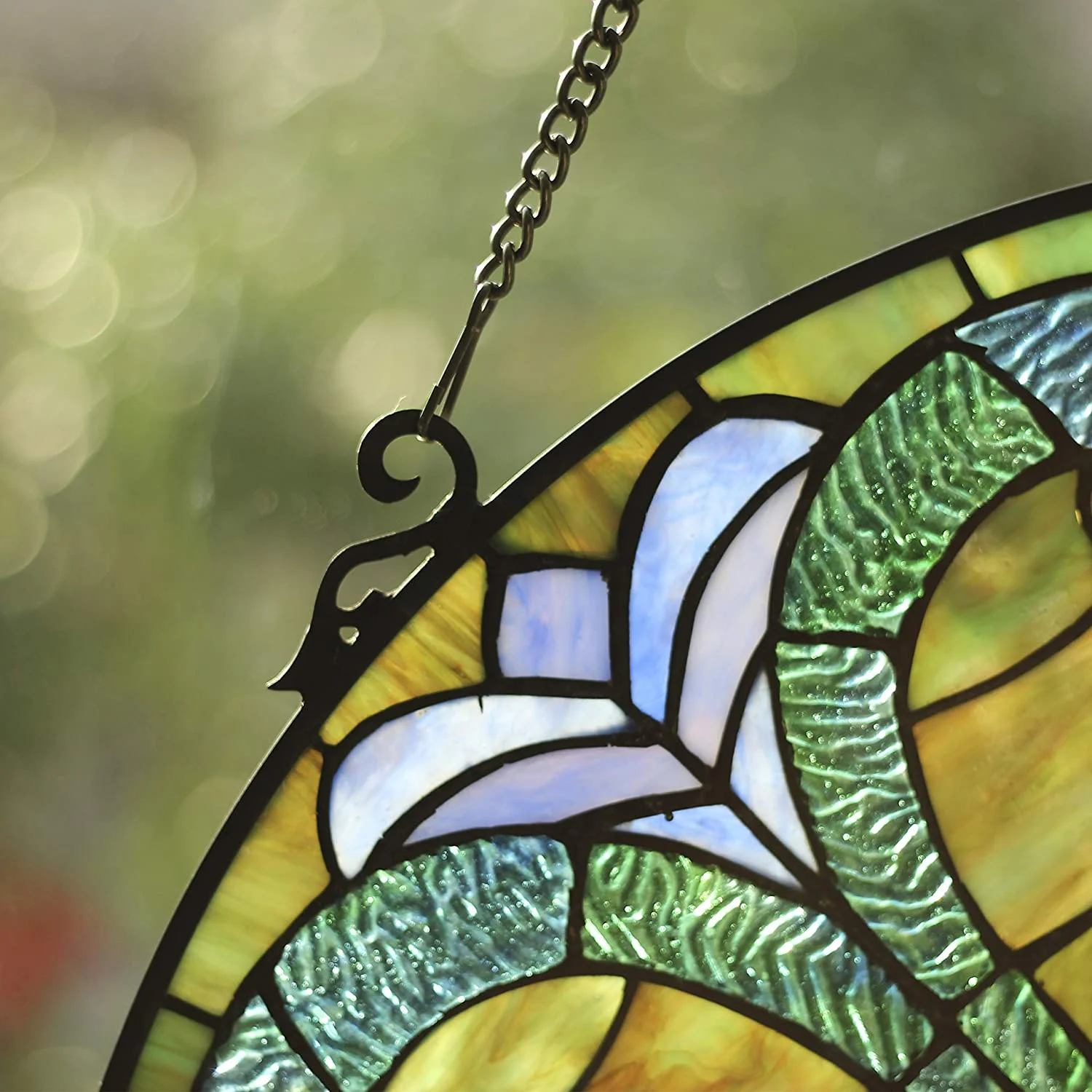 LIAISON Tiffany-glass Victorian Window Panel 20" - Image 5