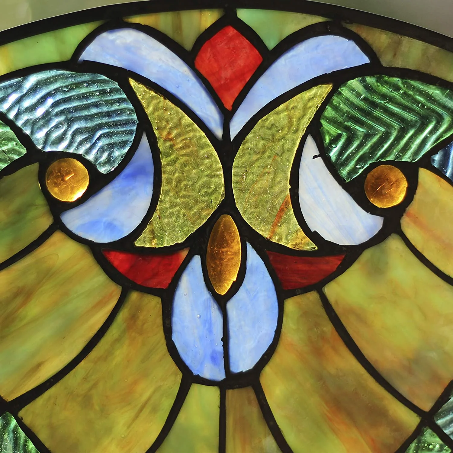 LIAISON Tiffany-glass Victorian Window Panel 20" - Image 8
