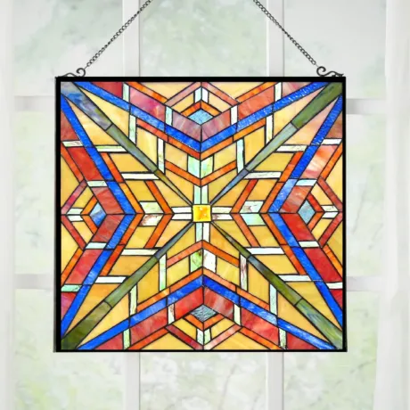 PRIME Tiffany-glass Window Panel 24"