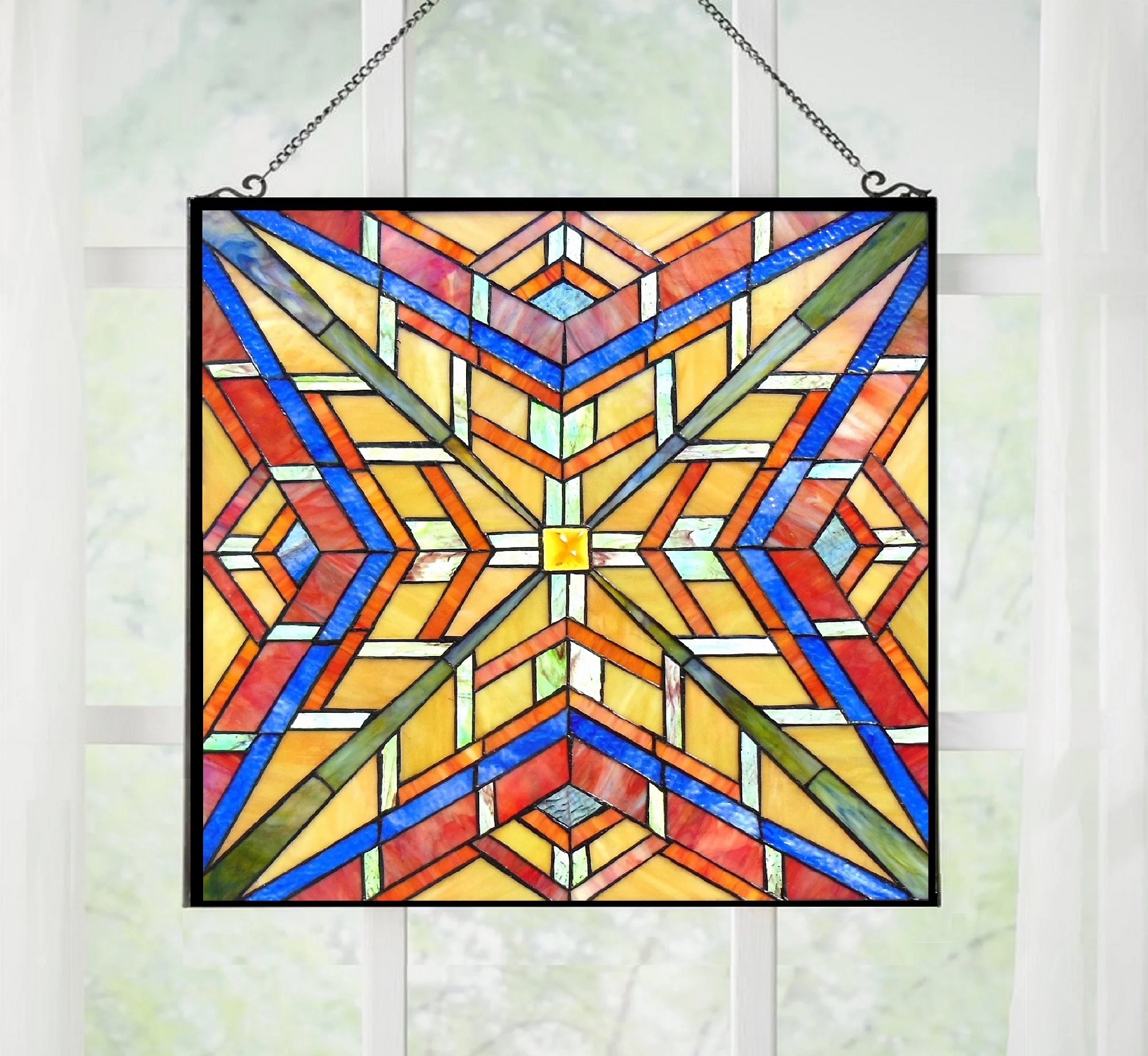 PRIME Tiffany-glass Window Panel 24"