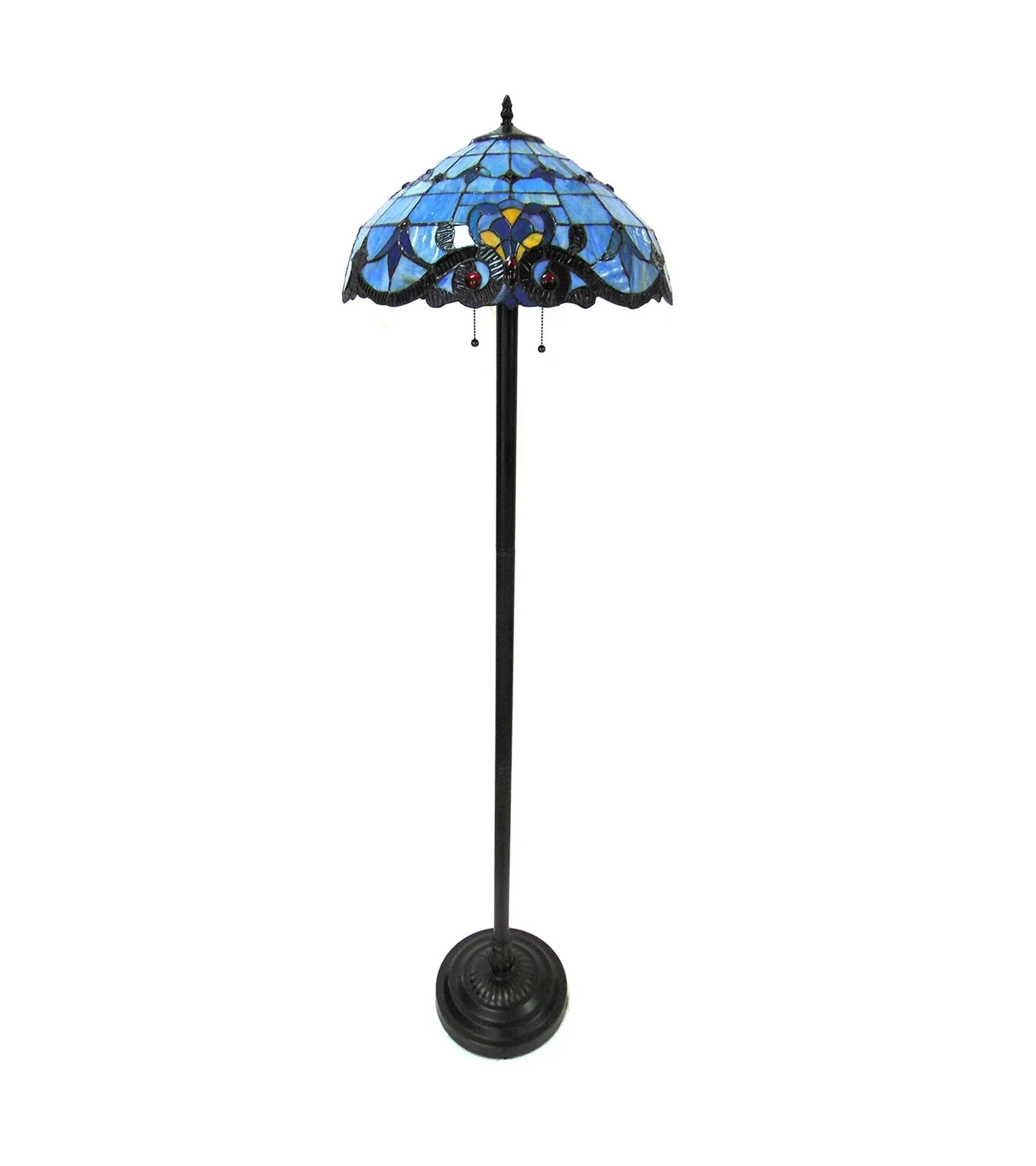 BAVARIAN Victorian-style 2-Light Dark Antique Bronze Finish Table Lamp 18" Shade - Image 2