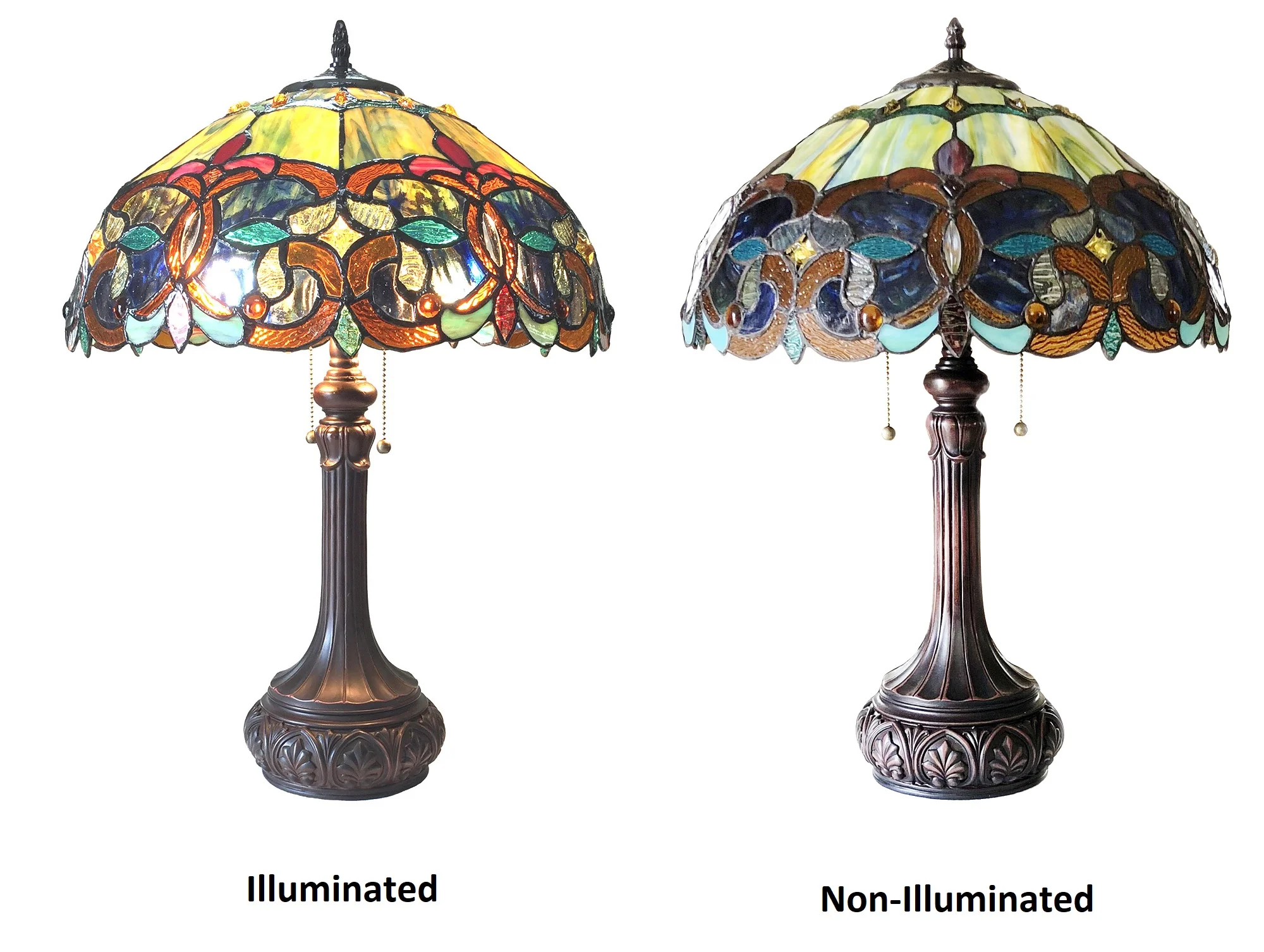 GENESIS Victorian 2 Light Antique Dark Bronze Table Lamp 17" Shade