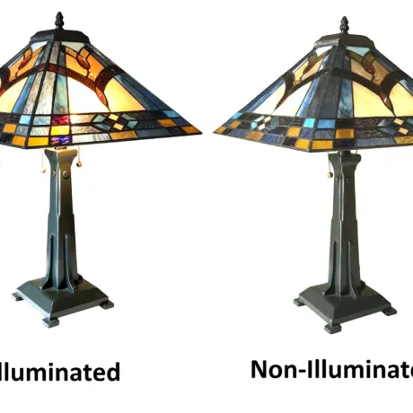 ETHAN Mission 2 Light Antique Dark Bronze Table Lamp 16" Shade