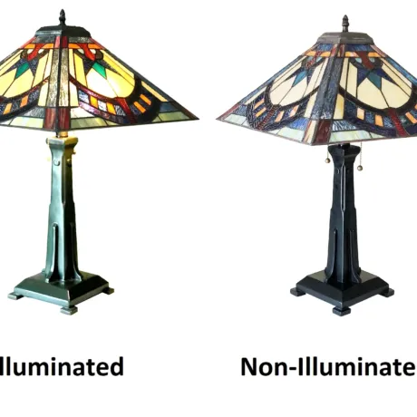 LOGAN Mission 2 Light Antique Dark Bronze Table Lamp 16" Shade