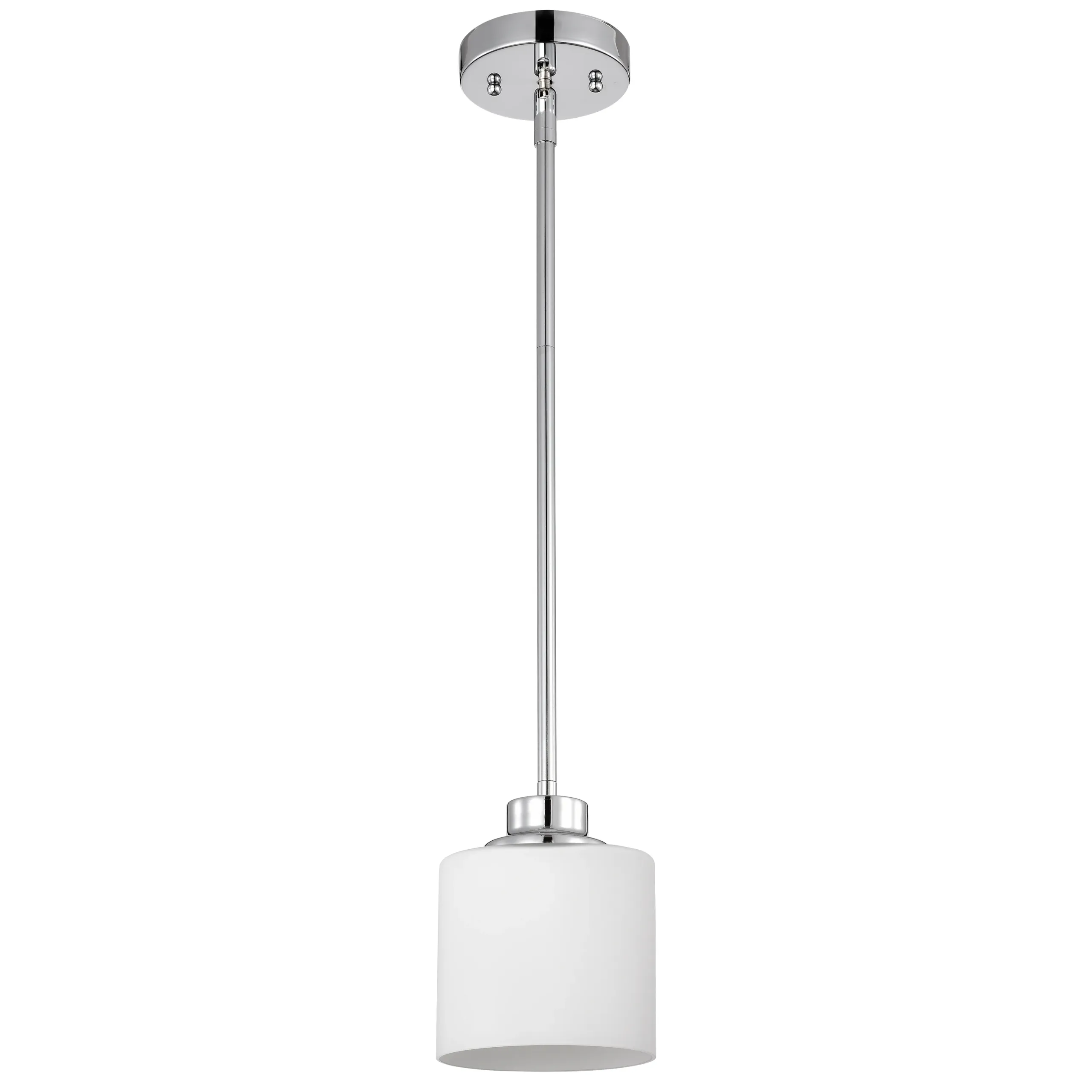 SOLBI Contemporary 1 Light Chrome Mini Pendant Ceiling Fixture 6 " Wide