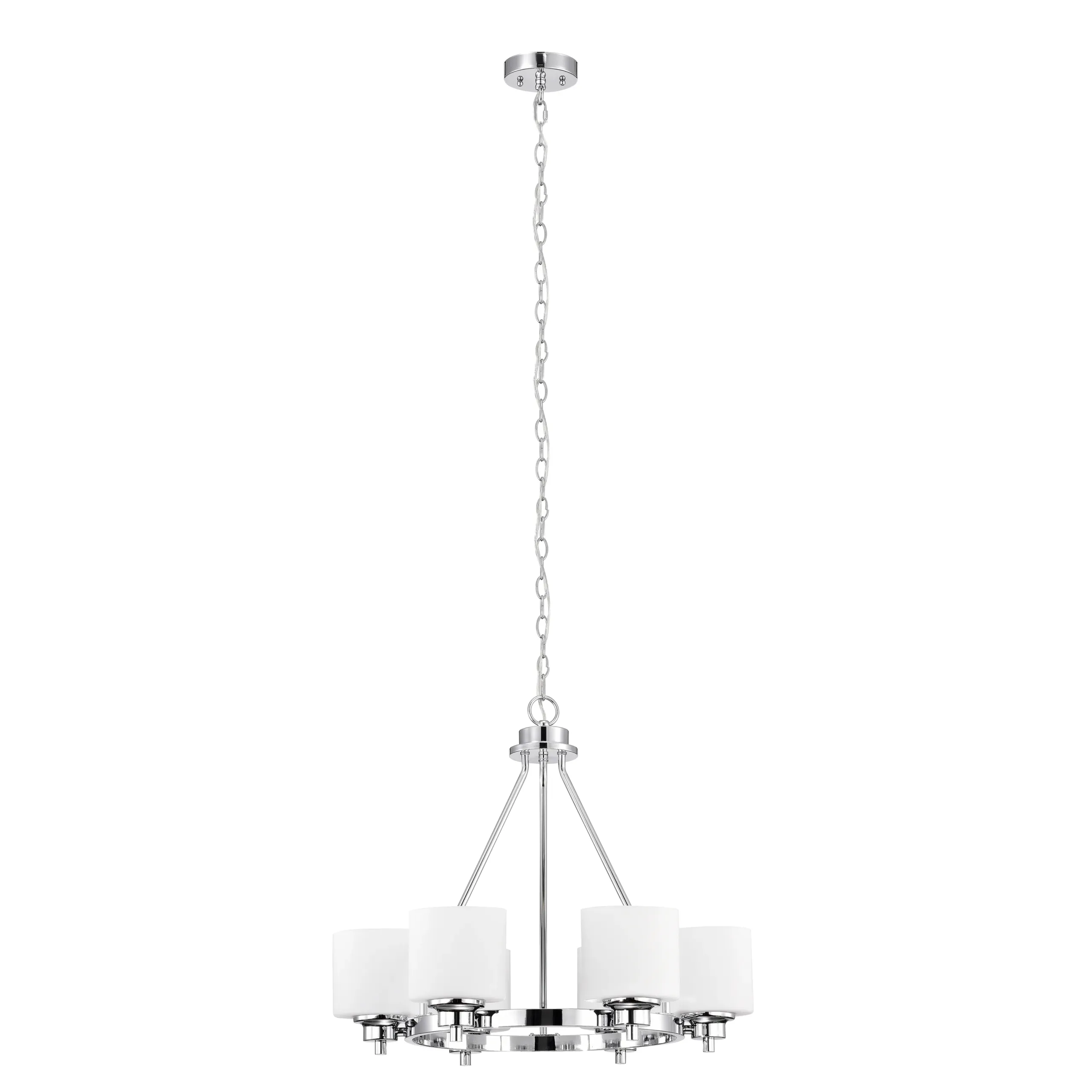SOLBI Contemporary 3 Light Chrome Finish Bath Vanity Wall Fixture White Alabaster Glass 24" Wide - Image 3