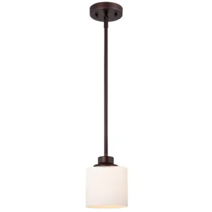 SOLBI Contemporary 1 Light Oil Rubbed Bronze Mini Pendant Ceiling Fixture 6" Wide
