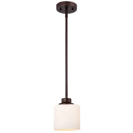 SOLBI Contemporary 1 Light Oil Rubbed Bronze Mini Pendant Ceiling Fixture 6" Wide