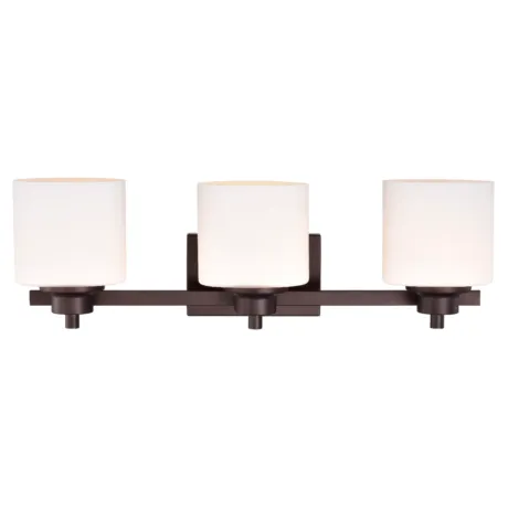 SOLBI Contemporary 3 Light Oil Rubbed Bronze Bath Vanity Fixture 24" Wide