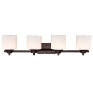 SOLBI Contemporary 4 Light Oil Rubbed Bronze Bath Vanity Fixture 33" Wide