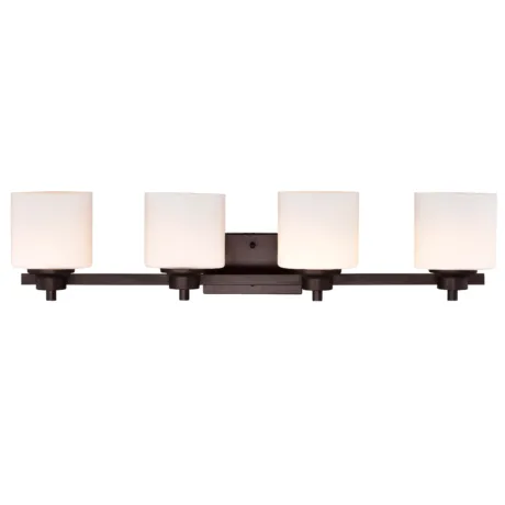 SOLBI Contemporary 4 Light Oil Rubbed Bronze Bath Vanity Fixture 33" Wide