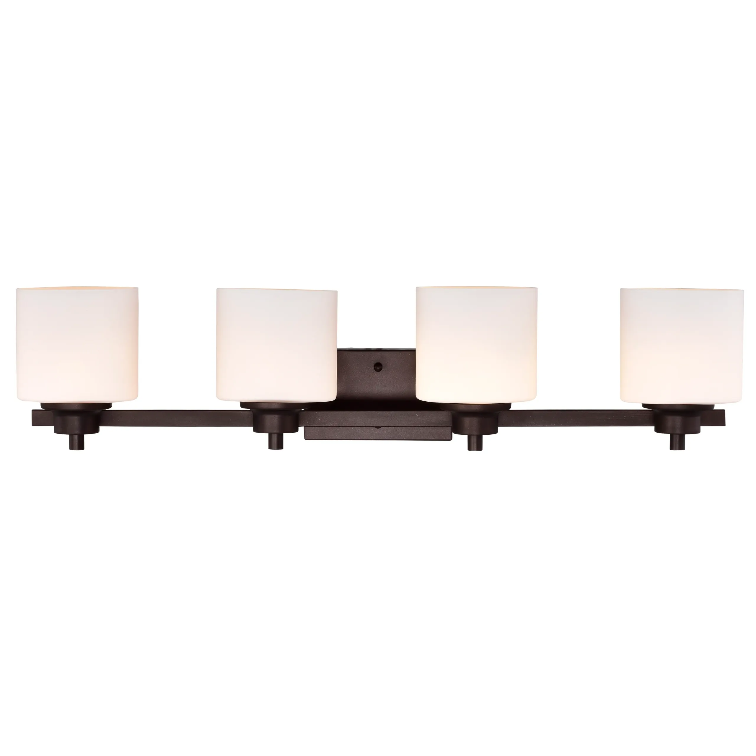 SOLBI Contemporary 4 Light Oil Rubbed Bronze Bath Vanity Fixture 33" Wide