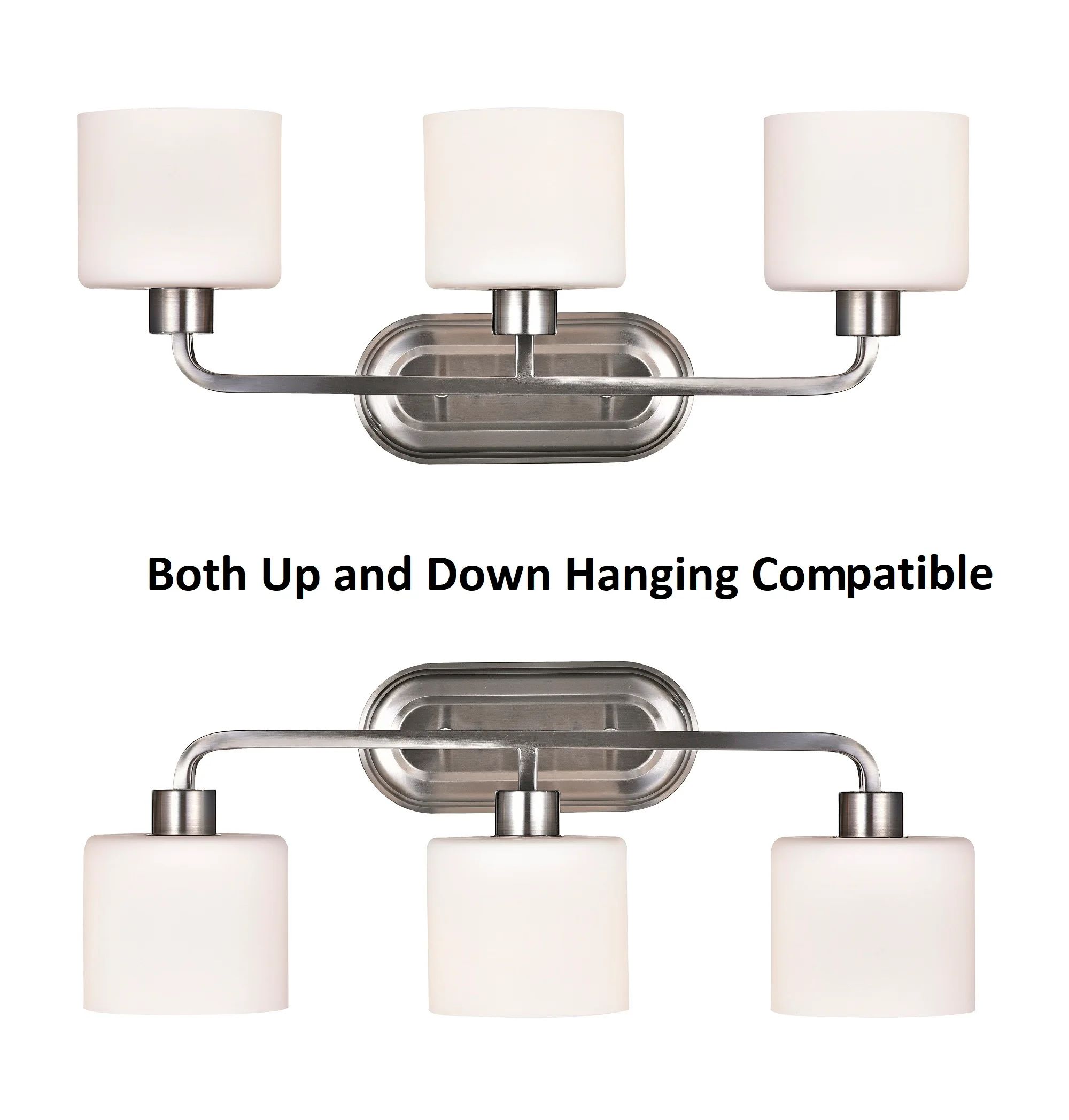 LEIA Transitional 3 Light Brushed Nickel Bath Vanity Light 24" Wide - Image 2