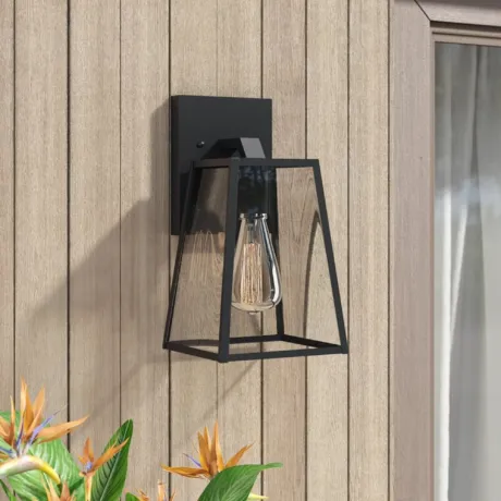 XANDRA Industrial 1 Light Rubbed Bronze Outdoor Wall Sconce 16" Tall