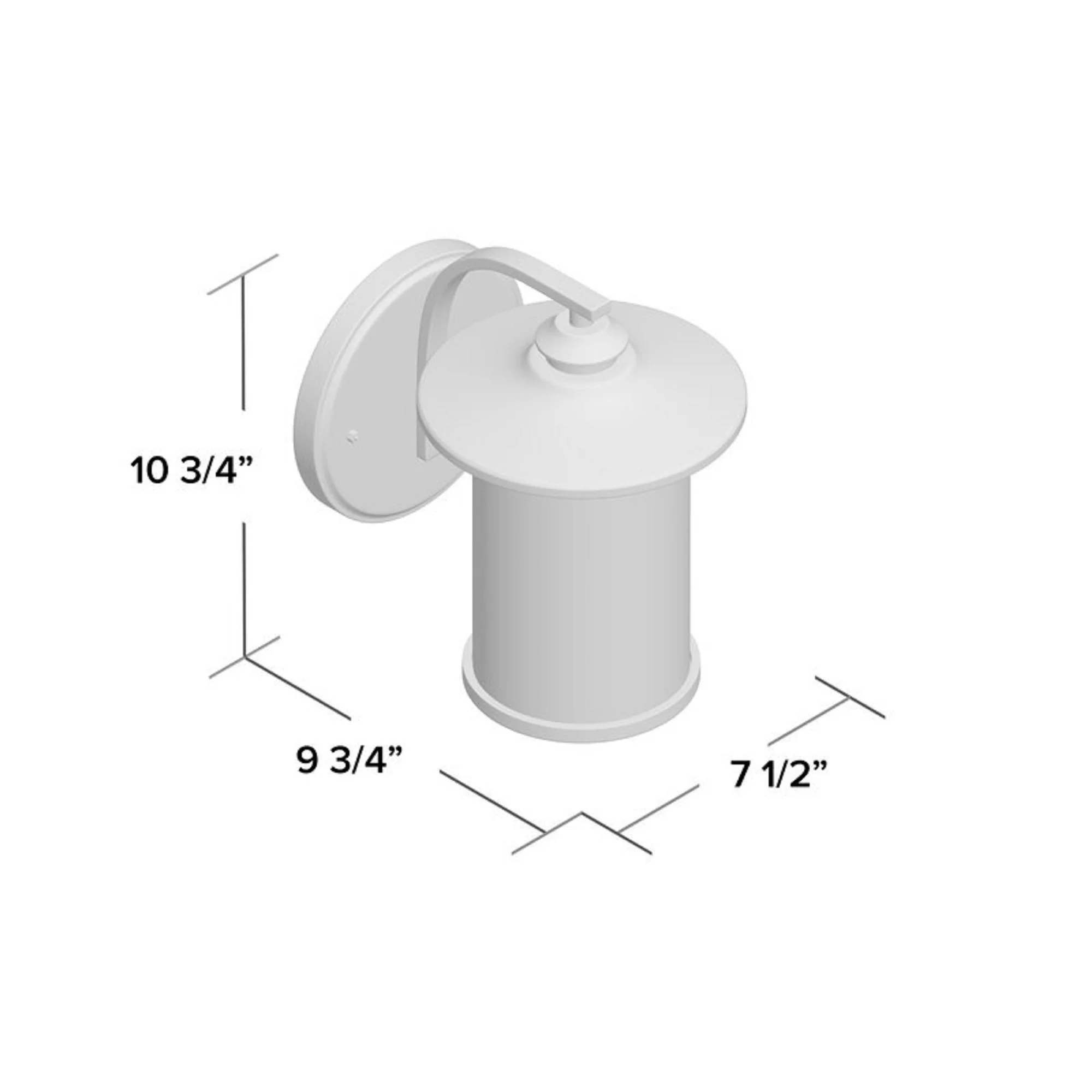 LIAM Transitional 1 Light Black Outdoor Wall Sconce 10" Height - Image 4