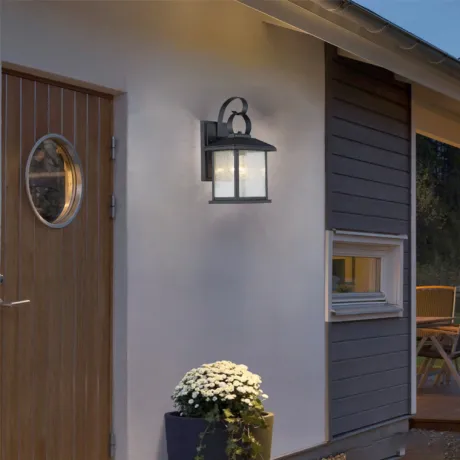 HINKLEY Transitional 1 Light Black Outdoor Wall Sconce 13" Height