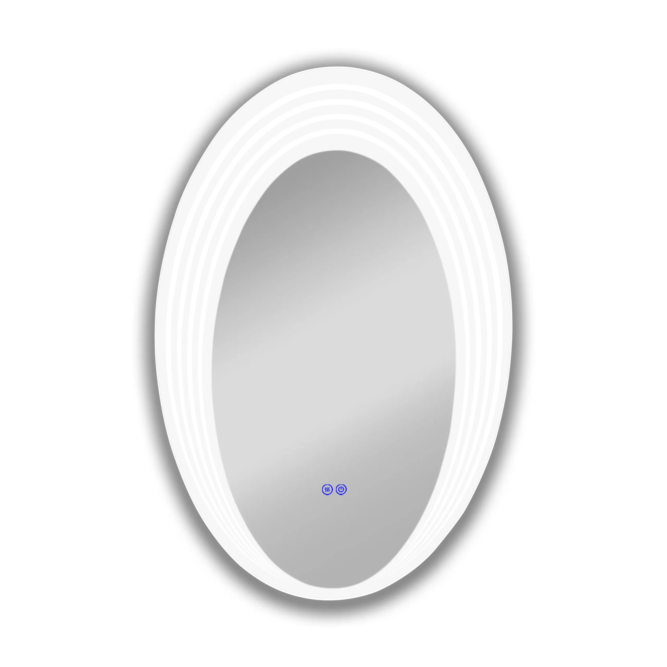 LUMINOSITY Back Lit Oval TouchScreen LED Mirror 3 Color Temperatures 3000K-6000K 36" Height