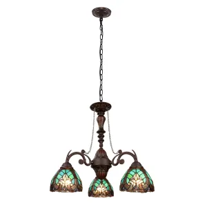 LIAISON Victorian-Style 3-Light Antique Dark Bronze Finish Mini Chandelier 24" Wide