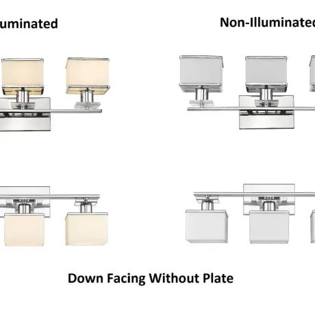 TRILLUMINATE Contemporary 3 Light Chrome Finish White Opal Glass Bath Vanity Wall Fixture 24" Wide