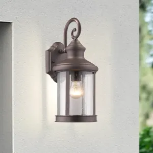 GALAHAD Transitional 1 Light Rubbed Bronze Outdoor Wall Sconce 16" Height