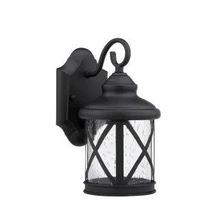 MILANIA ADORA Transitional 1 Light Black Outdoor Wall Sconce 11" Height