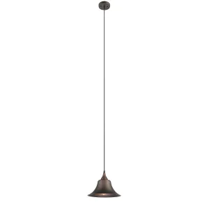 IRONCLAD Industrial 1 Light Rubbed Bronze Mini Ceiling Pendant 11.5" Wide