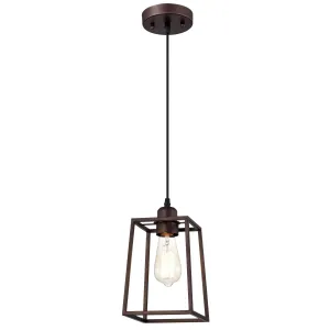 IRONCLAD Industrial 1 Light Oil Rubbed Bronze Mini Pendant Ceiling Fixture 6" Wide