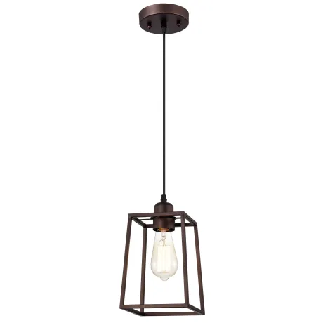 IRONCLAD Industrial 1 Light Oil Rubbed Bronze Mini Pendant Ceiling Fixture 6" Wide