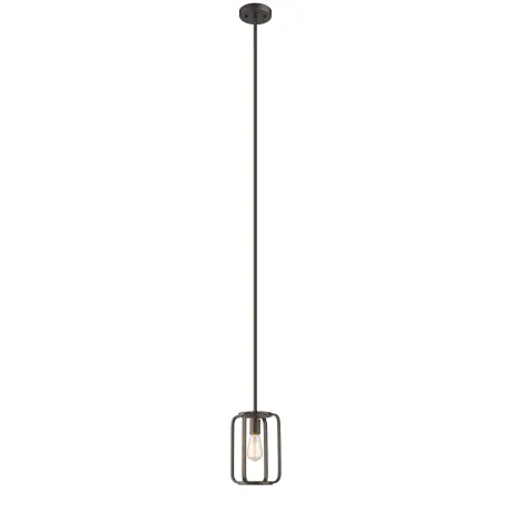 IRONCLAD Industrial 1 Light Rubbed Bronze Mini Ceiling Pendant 8" Wide