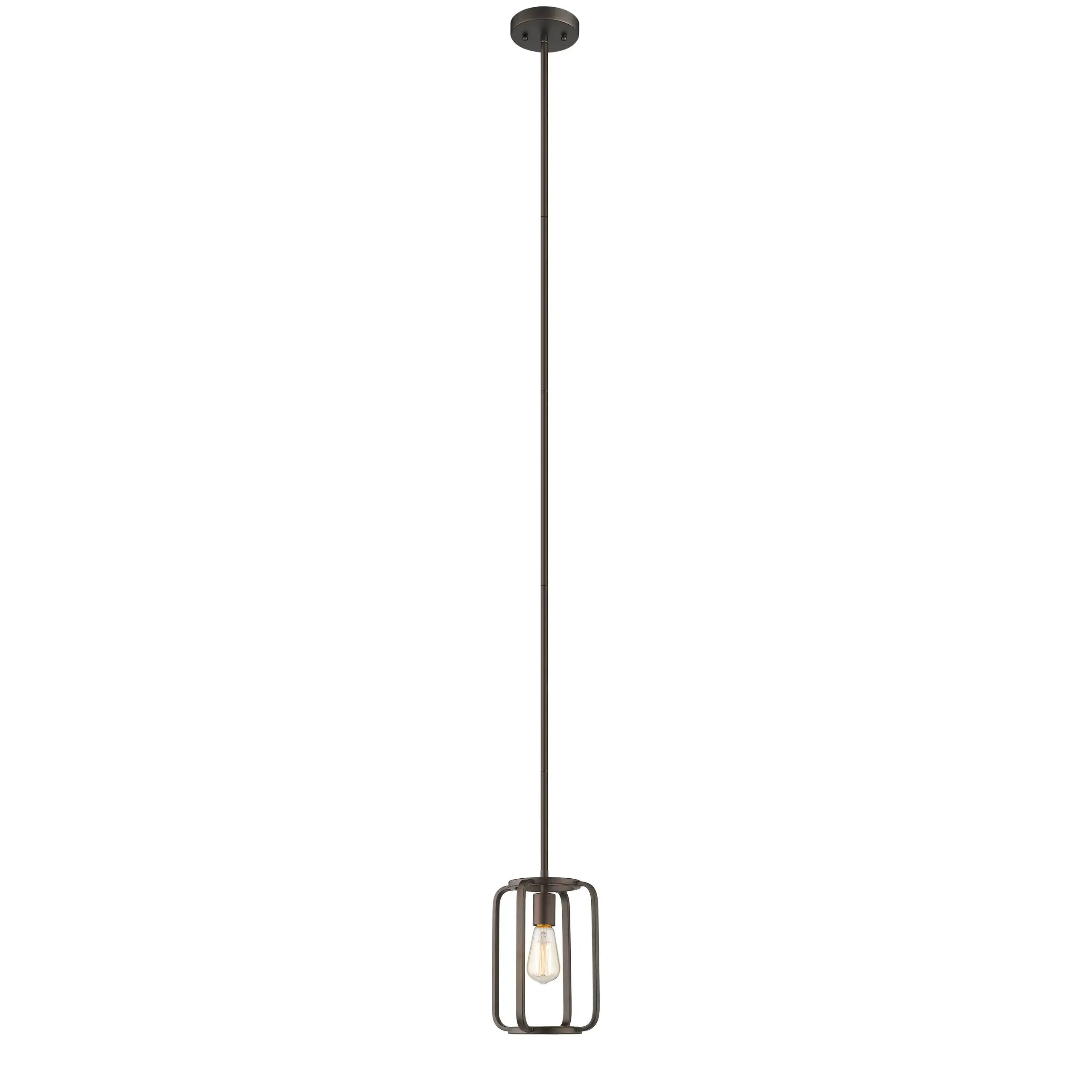 IRONCLAD Industrial 1 Light Rubbed Bronze Mini Ceiling Pendant 8" Wide