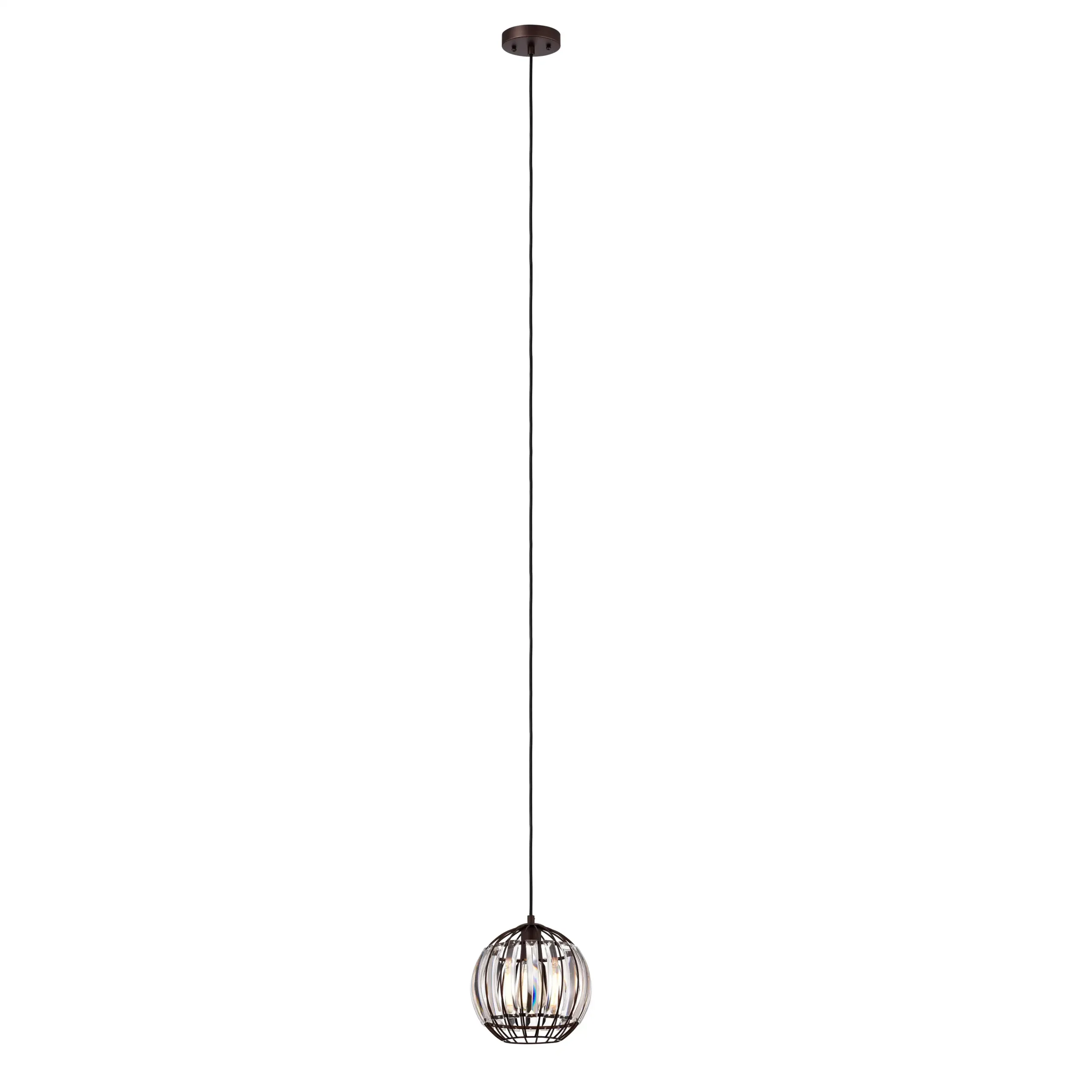 ELIANA Transitional 1 Light Oil Rubbed Bronze Mini Pendant Ceiling Fixture 9" Wide