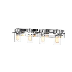 RAELYN Contemporary 4 Light Chrome Bath Vanity Fixture 30" Width
