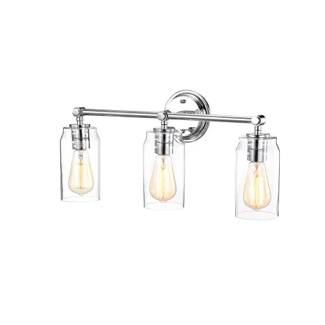 JOYCE Contemporary 3 Light Chrome Bath Vanity Fixture 23" Width