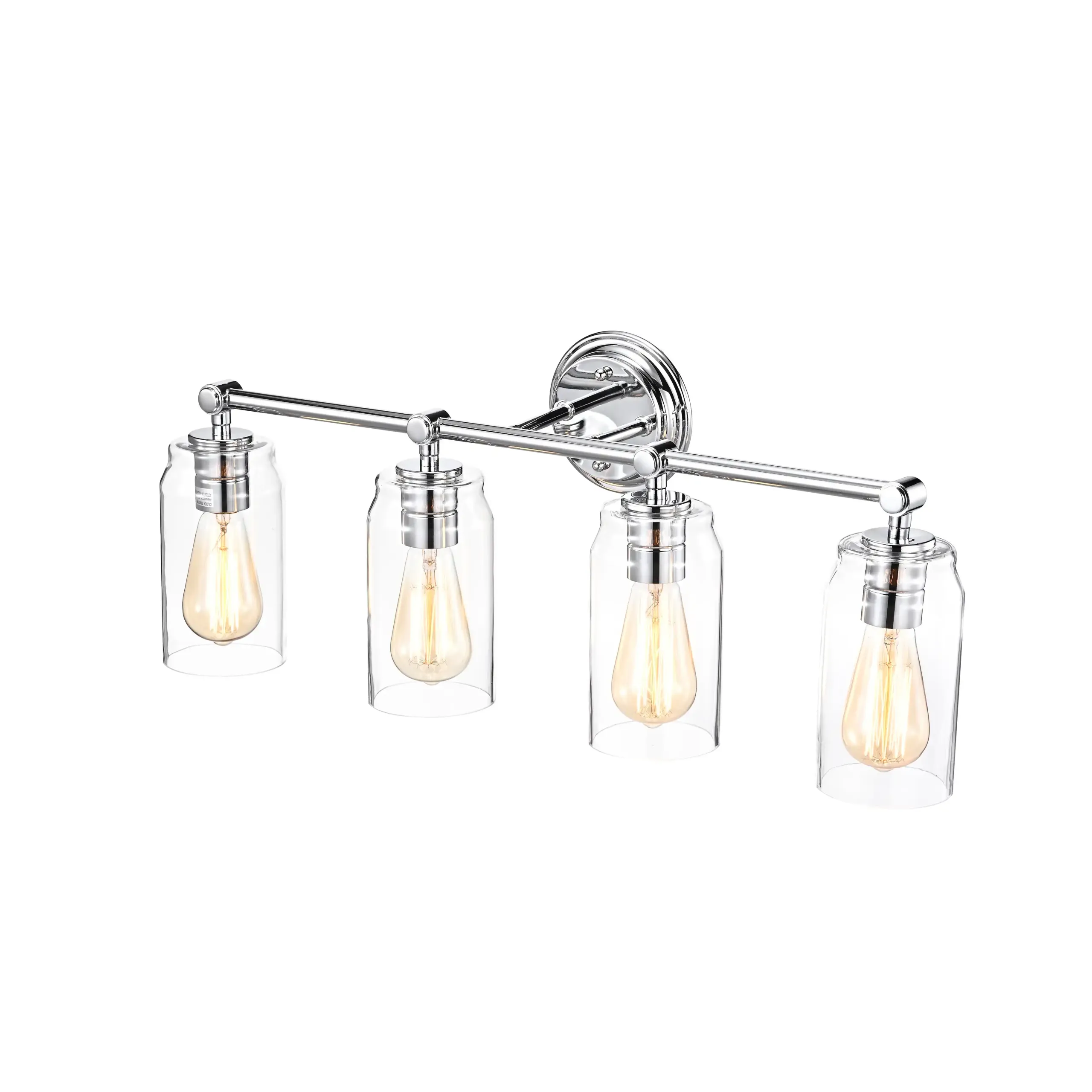JOYCE Contemporary 4 Light Chrome Bath Vanity Fixture 28" Width