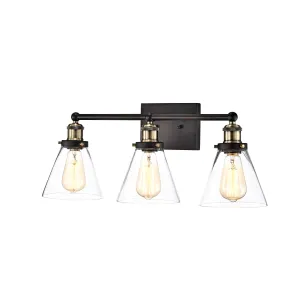 BONNIE Contemporary 3 Light Rubbed Bronze Bath Vanity Fixture 24" Width