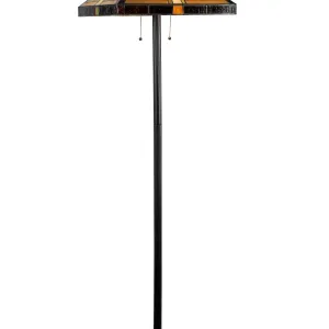 INNES Tiffany-style 2 Light Mission Floor Lamp 18" Shade