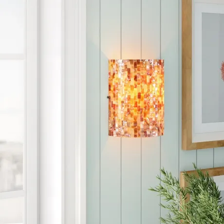 SHELLEY Mosaic 1 Light Wall Sconce 8.5" Wide