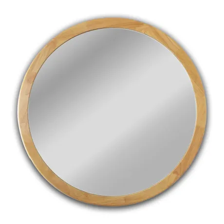 CHLOE'S Reflection Maple Finish Framed Wall Mirror 28" Height