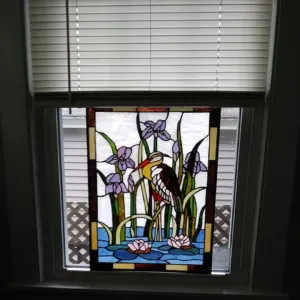 CRANE Tiffany-style Animal Window Panel 24" Height