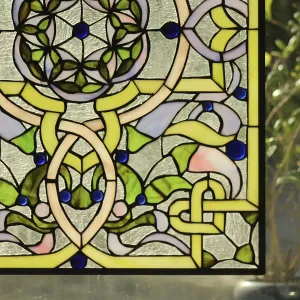 SABRINA Tiffany-style Victorian Window Panel 24" Height